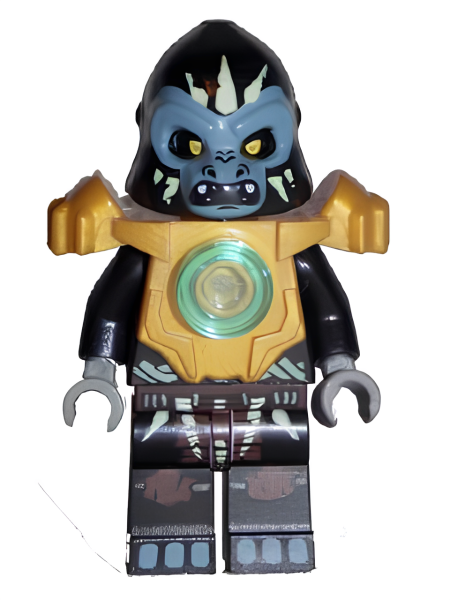 Минифигурка Lego Legends of Chima Gorzan - Pearl Gold Heavy Armor loc050